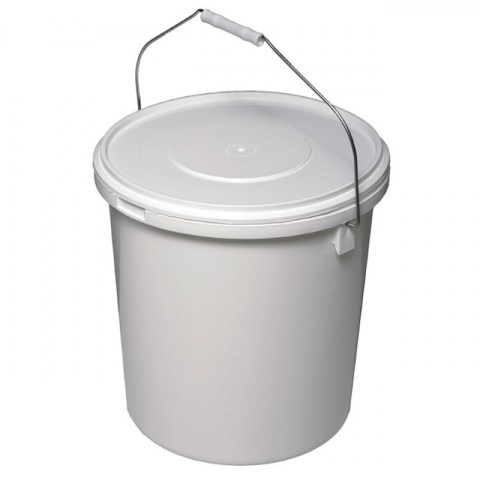 White Plastic Bucket with Lid 20lt